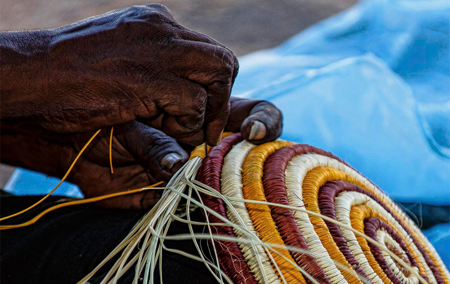 Basket weaving Kakadu